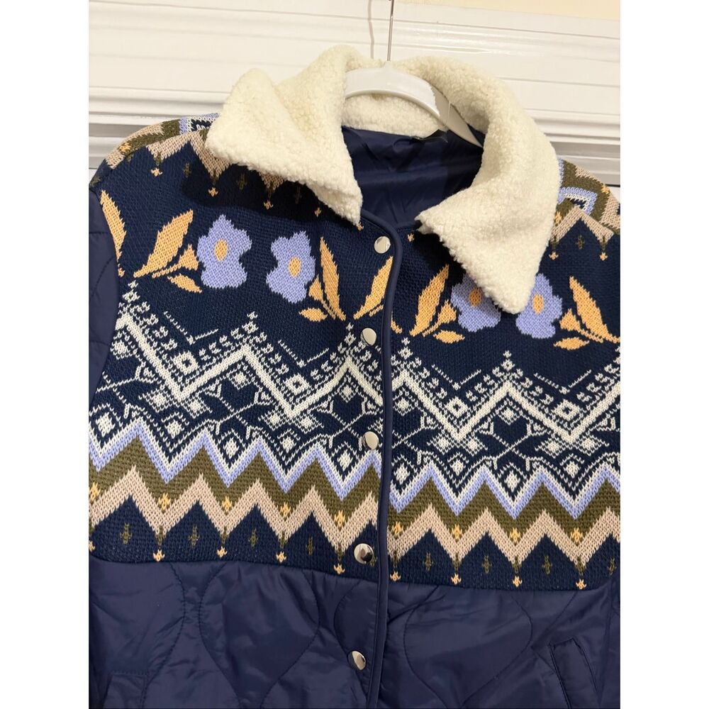 Anthropologie Fairisle Mix Liner Jacket - Picture 8 of 10
